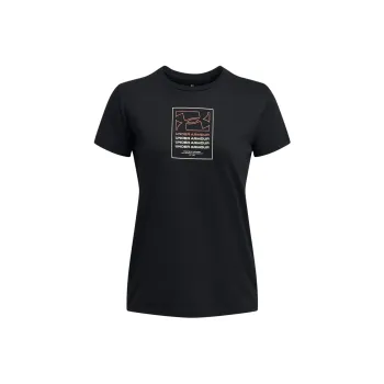 Under Armour UA Box Wordmark Originators T Shirt Women's Black
