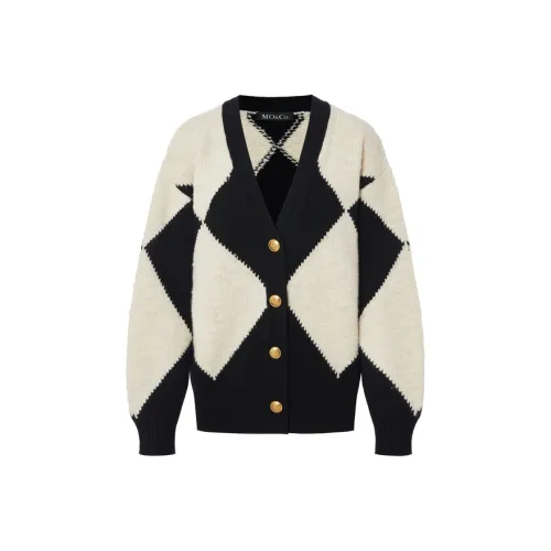 MOCO Sweater Women's Black White Plaid