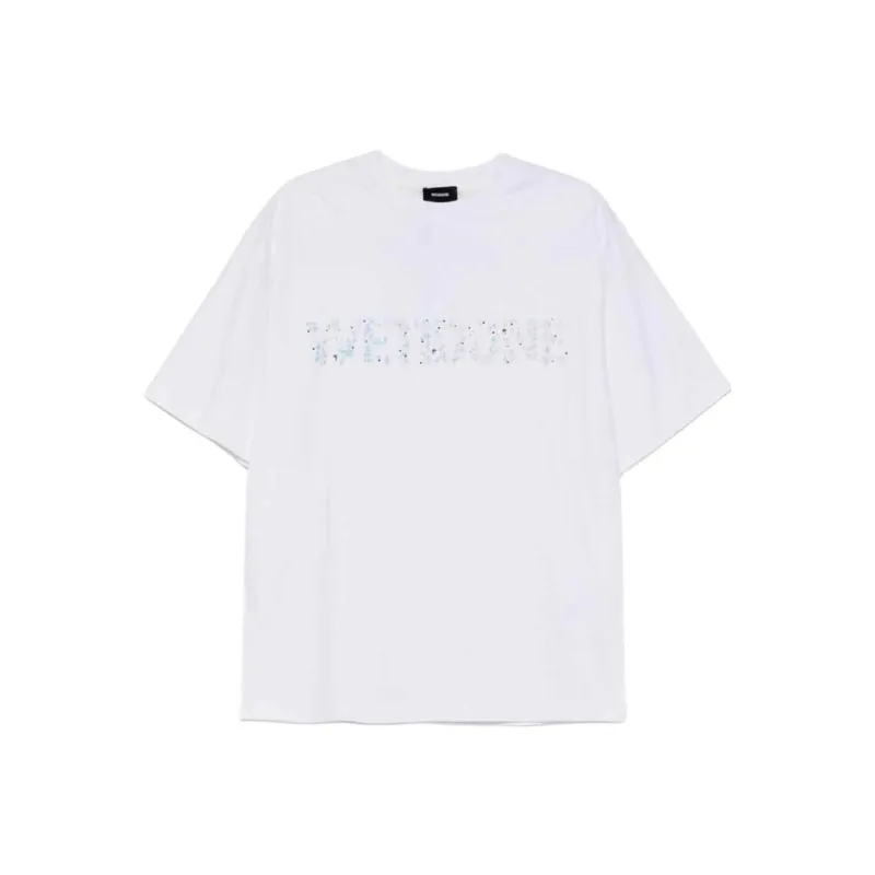 WE11DONE Sparkle logo T shirt-0