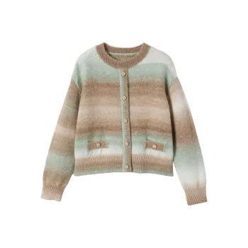 XIANGYING Sweater Women's Lotus Green