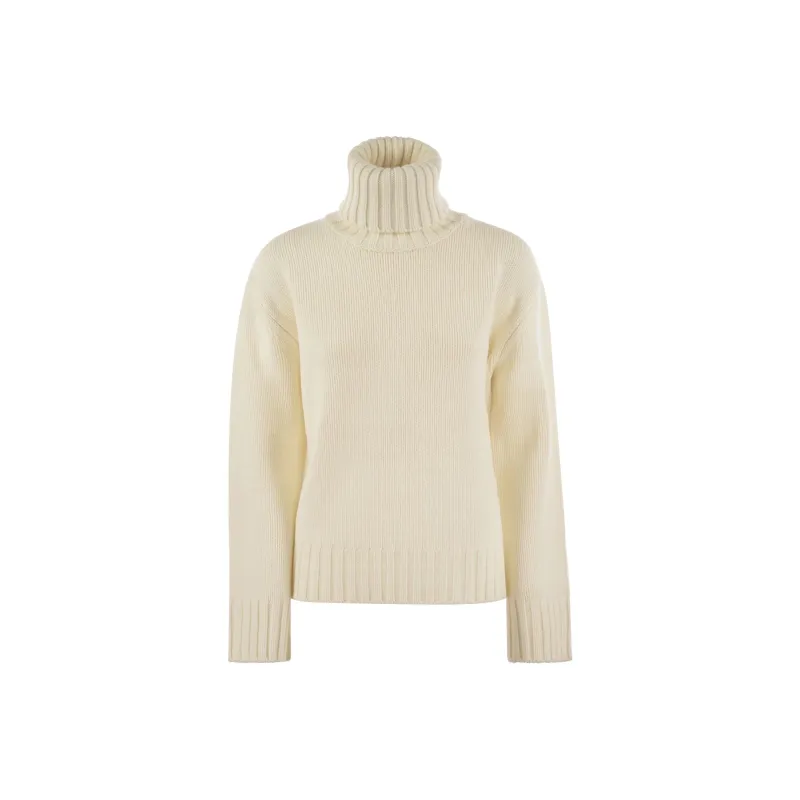 Fabiana Filippi High Neck Ribbed Knit Jumper-0
