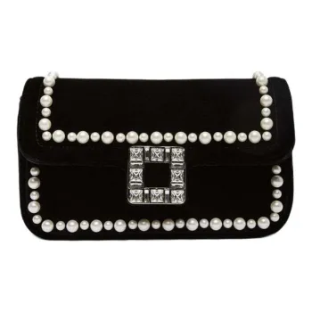Roger Vivier Jeu De Fille Embellished Velvet Clutch Bag