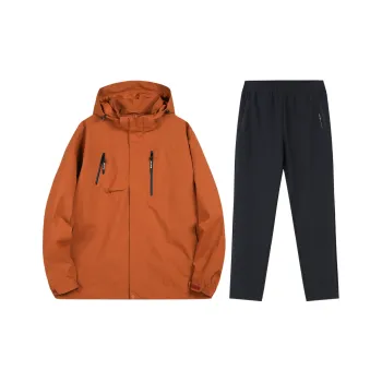 Tectop Casual Sportswear Unisex Two-Piece Set Komorebi Orange/Classic Black