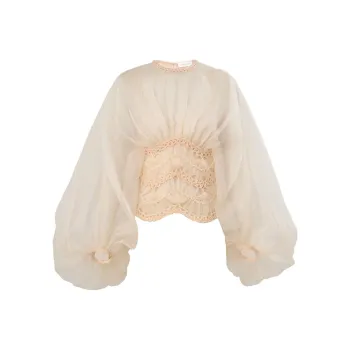 Zimmermann Illuminate Macrame Blouse