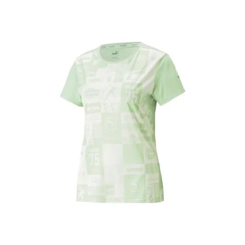 PUMA RUN FAVORITE AOP T-Shirt Women's Green