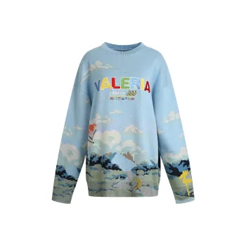 Valeria Obbaco Sweaters Women's Sky Blue