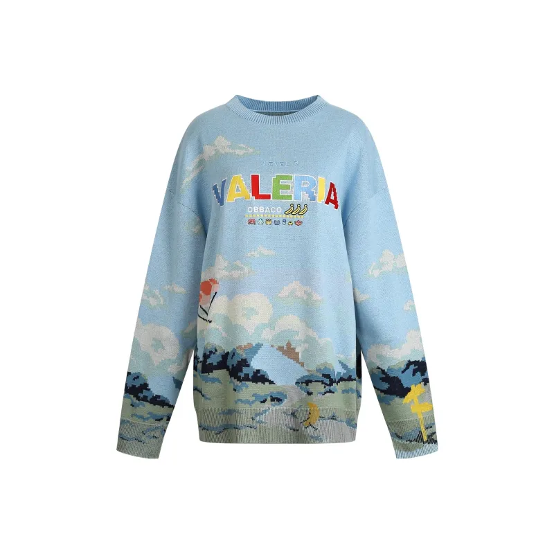 Valeria Obbaco Sweaters Women's Sky Blue-0