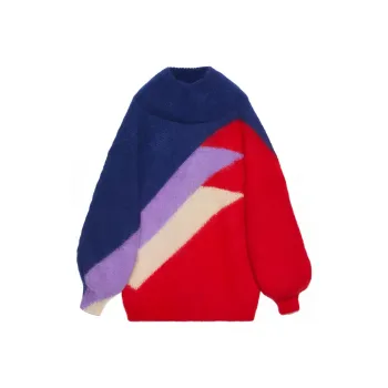 GUCCI Chevron pattern Mock neck Jumper