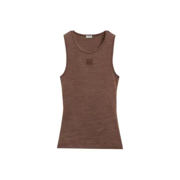 LOEWE Anagram SS25 Tank Tops Women's Chocolate Brown