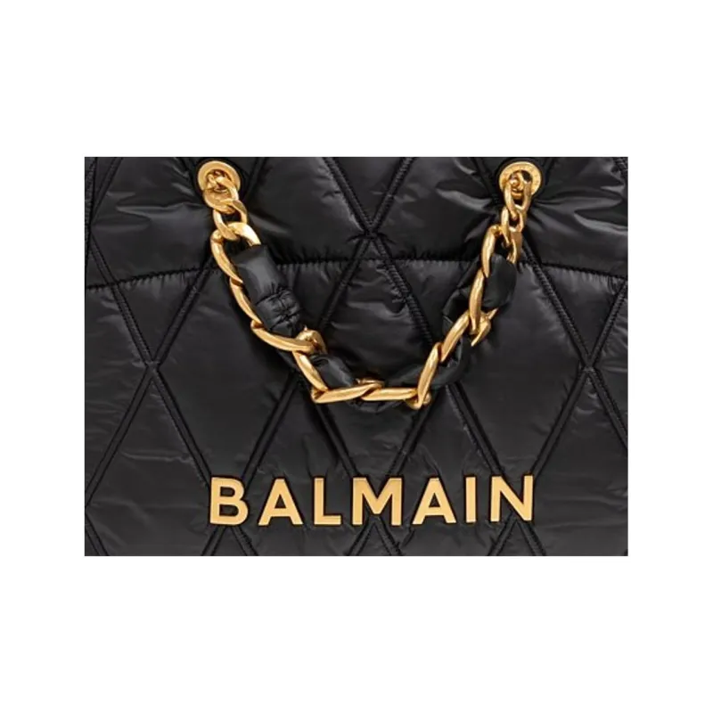 BALMAIN Logo Lettering Tote Bag-1