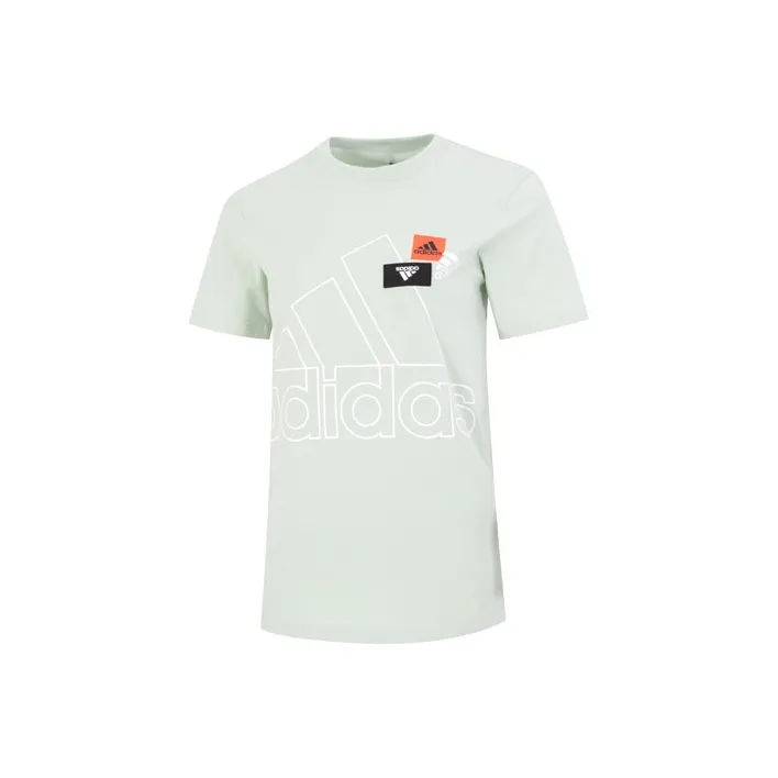 Adidas Set in Sleeve T Shirt Women's Light Gray-0