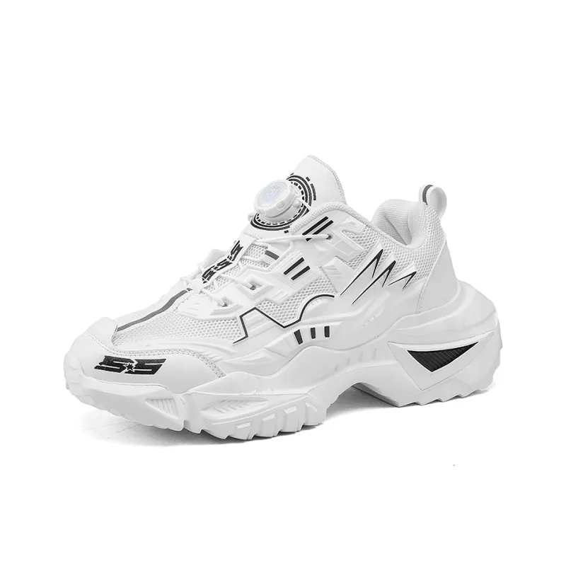 OFFER AITR Cushioning Slip Resistant Coverage Low Top Chunky Sneakers Men's Black-15