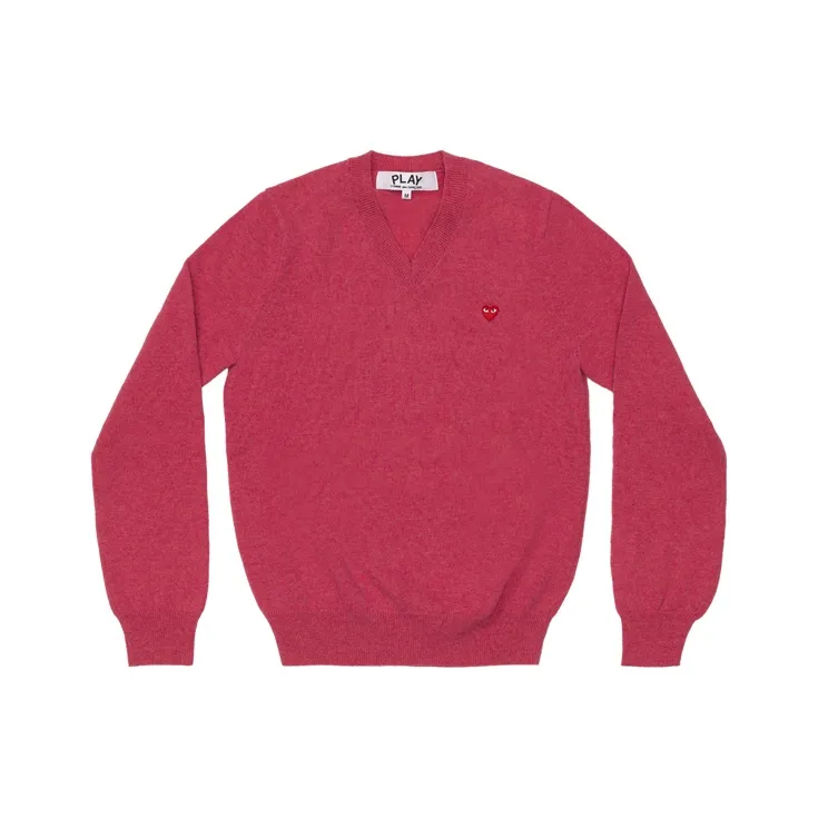 CDG Play Sweaters Women's Pink-0