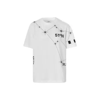 Burberry Constellation Print T shirt White