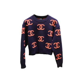 CHANEL Sweater Women's Marine Blue