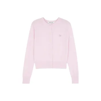Maison Kitsune BABY FOX Series SS24 Sweater Women's Light Pink