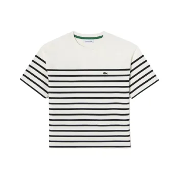 LACOSTE T Shirt Women's White Blue