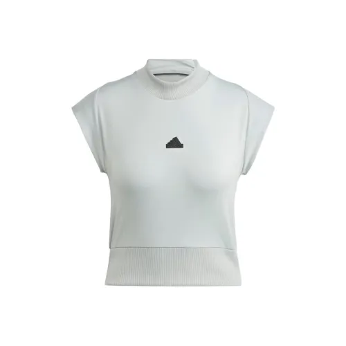 Adidas Z.N.E. Collection Crop Tops Women's Light Asphalt Gray