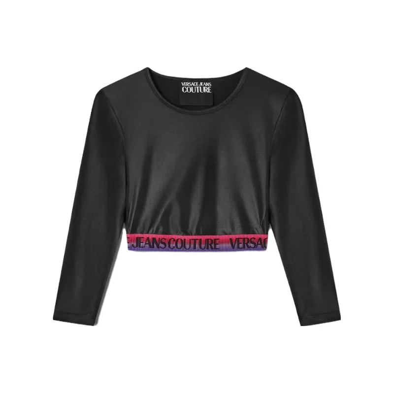 VERSACE Crop Tops Women's Black-0