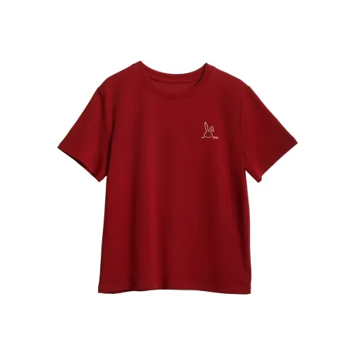 Olrain T Shirts Women's Red