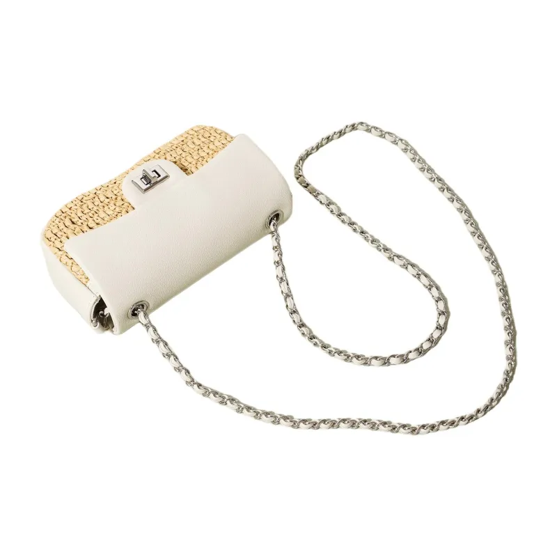 COURONNE PP Grass Composite Cow Leather Crossbody Handbag Women's Multicolor-5