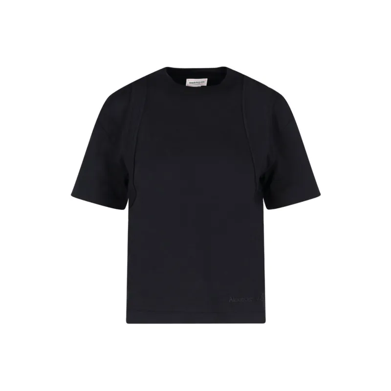 Alexander McQueen Seam Detailed Crewneck T Shirt-0