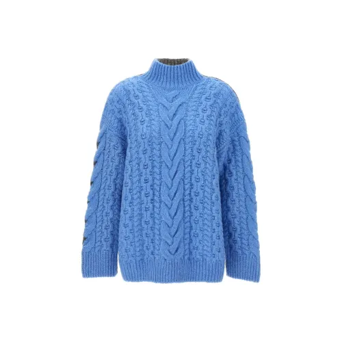 Stella McCartney Two Tone Cable Knitted Oversized Jumper