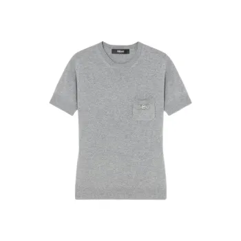 VERSACE Medusa Detail Knit Sweater Concrete Melange