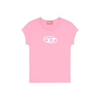 DIESEL T Angie Cut Out Logo T Shirt 'Rose'