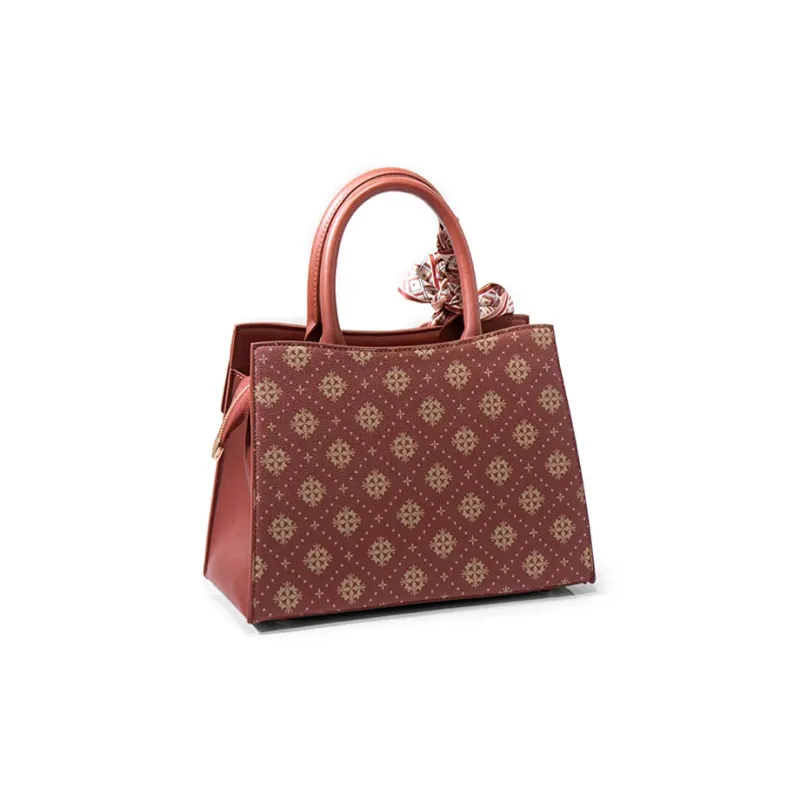 CLEVER& KETCH Leather Shoulder Bag, Crossbody Bag, Handbag Women's Red-3
