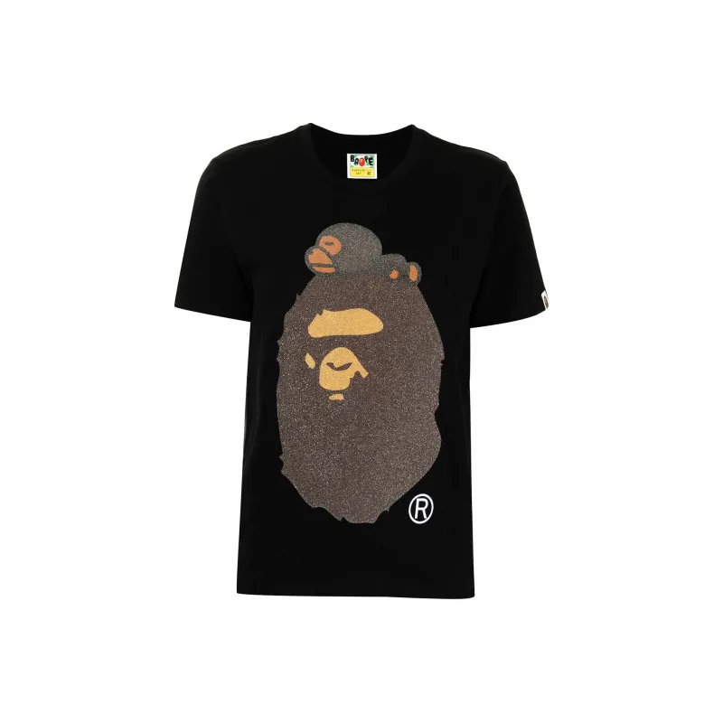 A BATHING APE T Shirts Women's Black-0