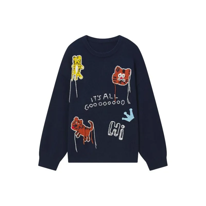 URLAZH Sweater Women's Navy Blue-0