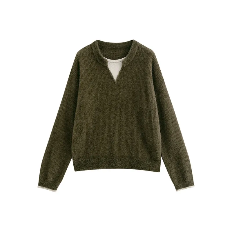 Initial Language Sweater Women's Green-1