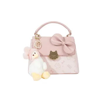 SHORT HAIR GIRL PU Crossbody One Shoulder Handbags Regular Women's Apricot
