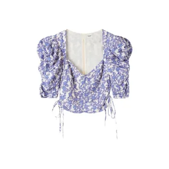 ISABEL MARANT Galore Floral-print Cotton Top