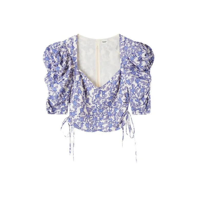 ISABEL MARANT Galore Floral-print Cotton Top-0