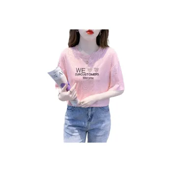 Mu Xiao Xin Drop Shoulder Sleeve T Shirt Women's