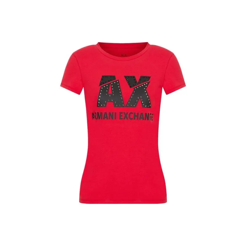 ARMANI EXCHANGEAE FW22 T-Shirt Women's Red-0