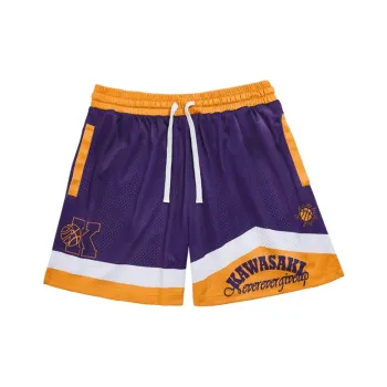 Kawasaki Basketball Shorts Unisex Purple Gold/Black Red