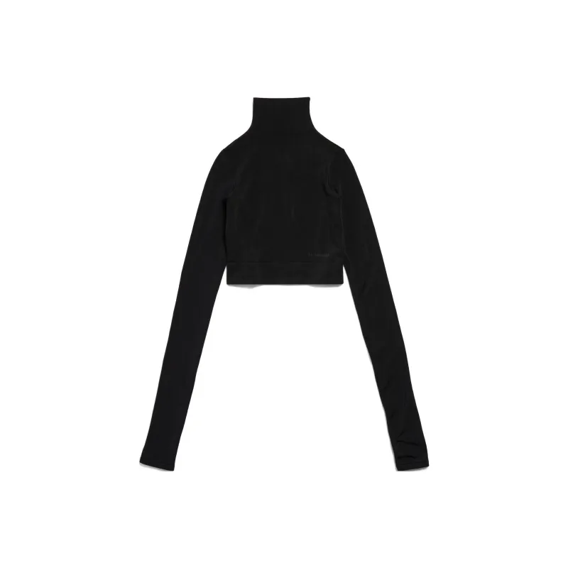 Balenciaga Cropped Turtleneck 'Black'-0