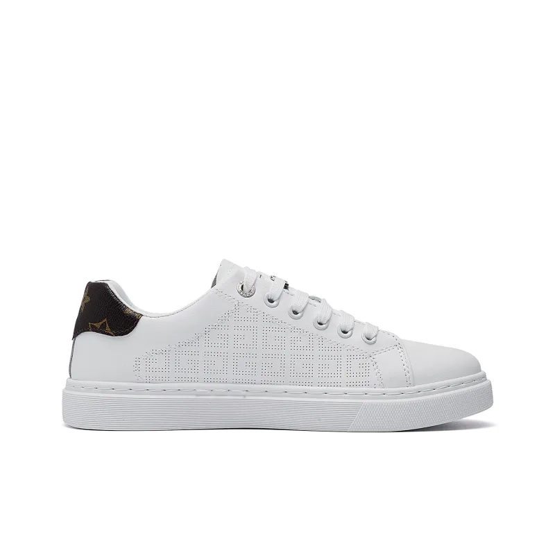 JIETEGONGYANG Lightweight And Breathable Low Top Skateboard Shoes Men's White-3