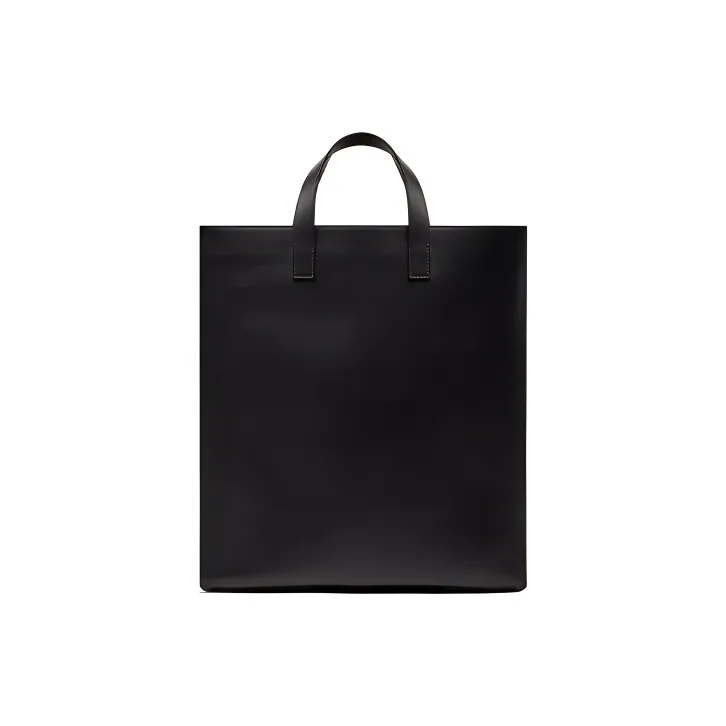 VERSACE Cow Leather Tote Bag Shopping Bag Handbag Men's Black-2
