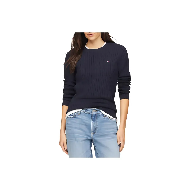 Tommy Hilfiger Cable Knit Sweater Sweater Women's White-1
