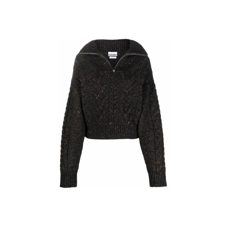 GANNI Fitted Sweater Women's Black-0