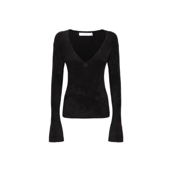 IRO NIGHT V-Neck Long-Sleeved Top