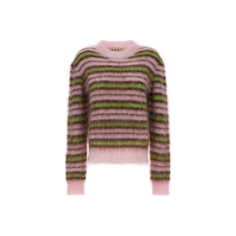MARNI Striped Crewneck Knit Jumper-0