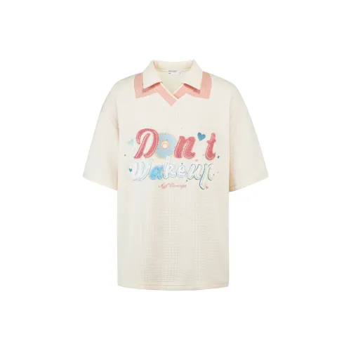AYF Drop Shoulder Sleeve T Shirt Women's Apricot