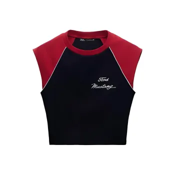 ZARA x Ford Other T-Shirt Women's Red Black