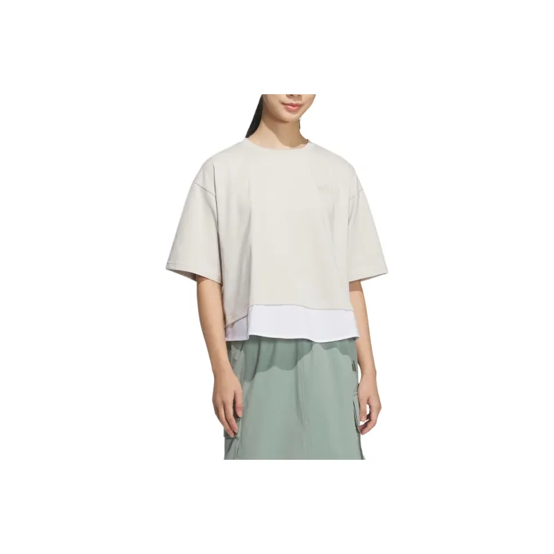 Adidas Sportswear T Shirt Women's Beige/White-0