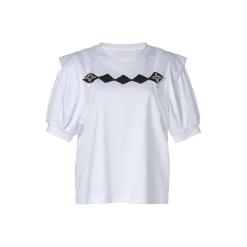 LOFT SHINE Straight T-Shirt Women's White